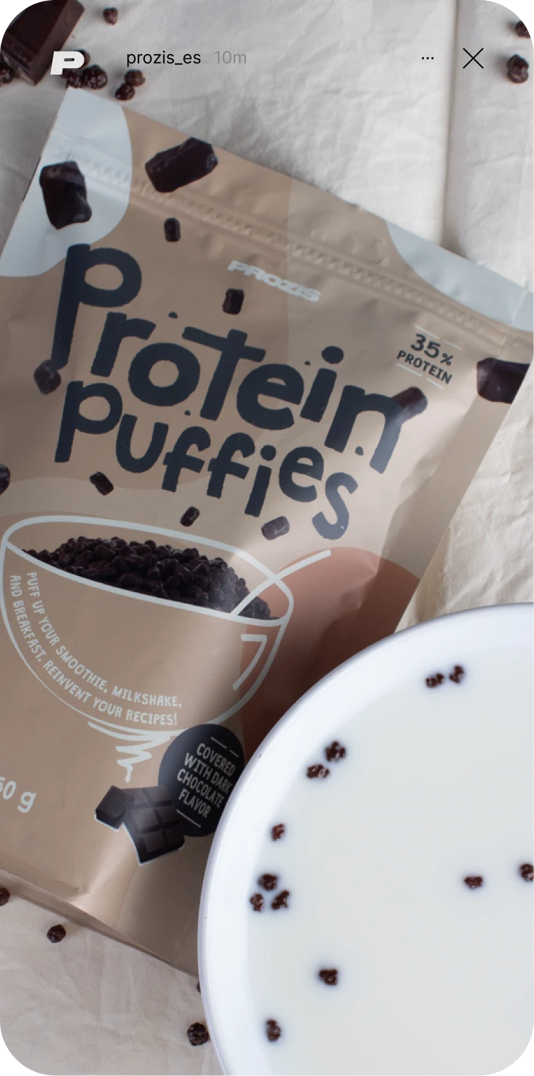 Vista alargada de post con imagen de unos cereales sobre una mesa